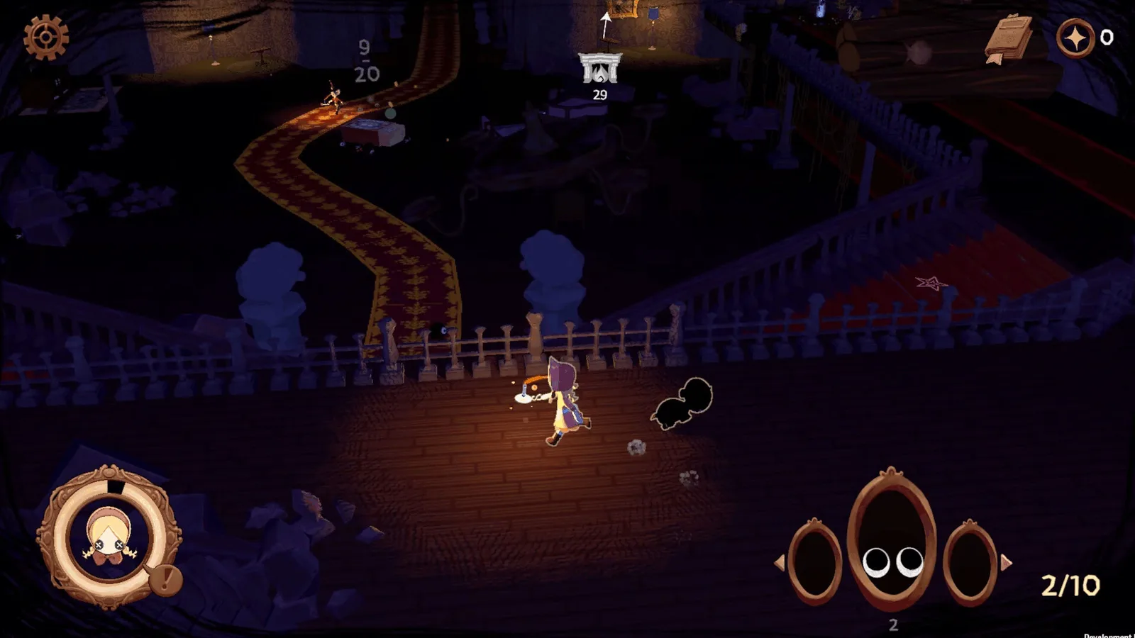Gameplay screenshot of Sleep Herd featuring exploration and collection mechanics