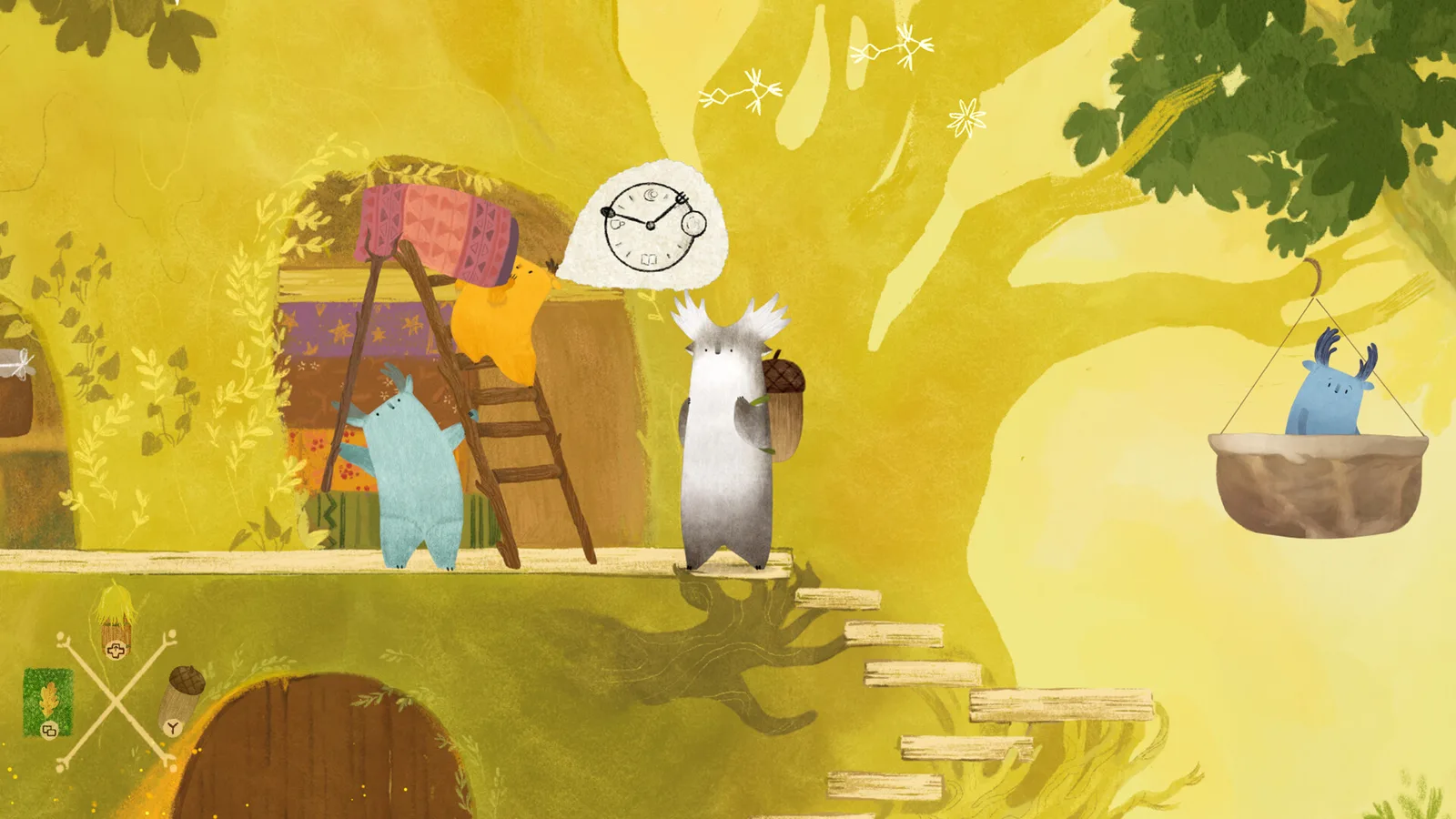 Charming forest scene from Tukoni: Forest Keepers featuring colorful characters and a whimsical environment.