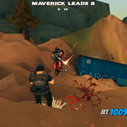 Action-packed scene from A2K: Jet Strikers featuring combat and movement.