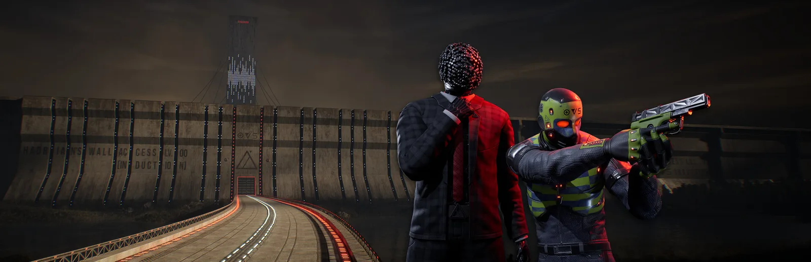 Deficit game header featuring a dystopian landscape and title logo