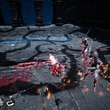 Intense combat scene in Mercy Incore featuring dynamic character action