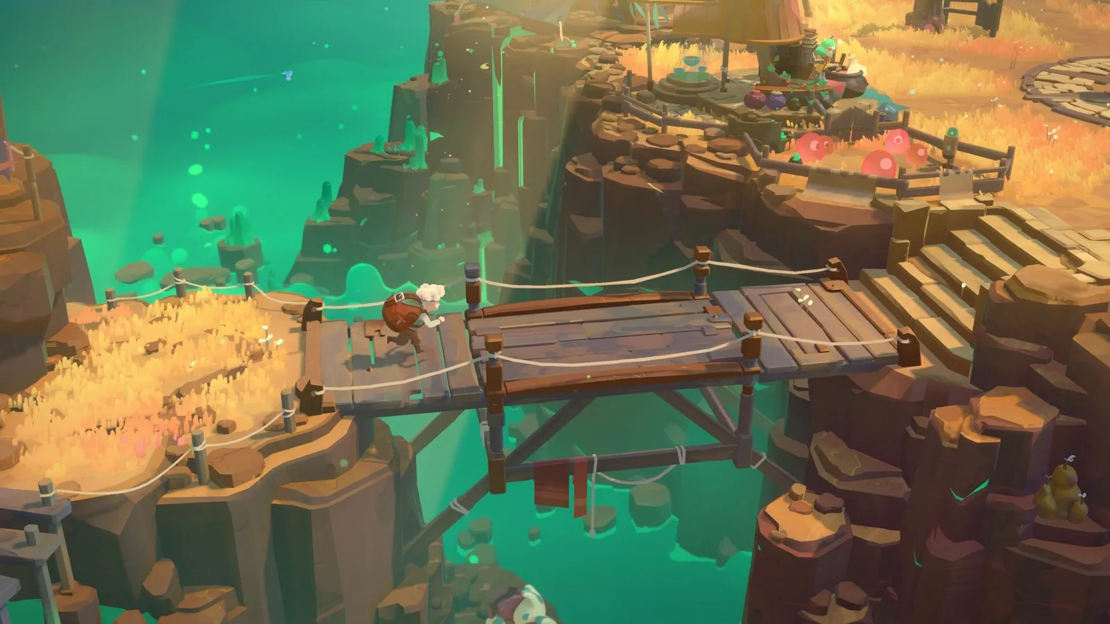 Exploring a vibrant landscape in Moonlighter 2: The Endless Vault