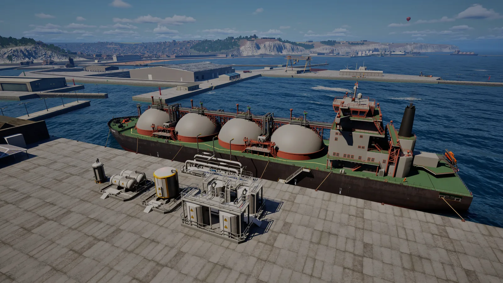 Realistic ship docking scene in Professional Ship Simulator
