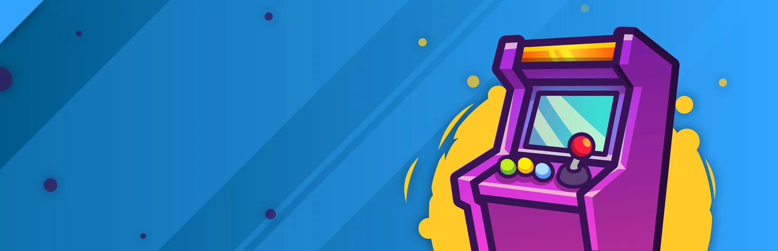 Colorful arcade shop interior showcasing retro gaming machines and vibrant decor