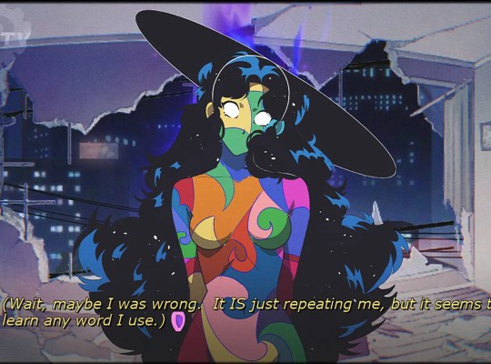 A character from Sucker for Love: Crush Landing in a vibrant, animated style.